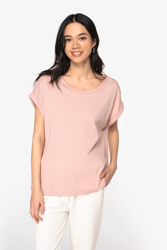 NS309 Camiseta ecorresponsable mangas vueltas mujer